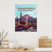 Activiteiten in de omgeving van Yellowstone Nation Poster (Keuken)