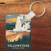 Activiteiten in de omgeving van Yellowstone Nation Sleutelhanger (Achterkant)