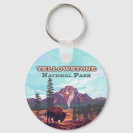 Activiteiten in de omgeving van Yellowstone Nation Sleutelhanger