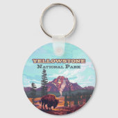 Activiteiten in de omgeving van Yellowstone Nation Sleutelhanger (Achterkant)