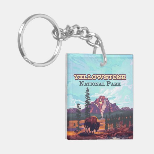 Activiteiten in de omgeving van Yellowstone Nation Sleutelhanger (Voorkant Links)