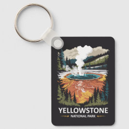 Activiteiten in de omgeving van Yellowstone Nation Sleutelhanger