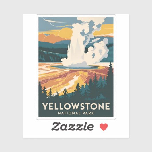 Activiteiten in de omgeving van Yellowstone Nation Sticker (Vel)