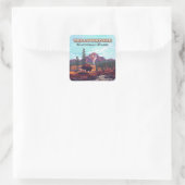 Activiteiten in de omgeving van Yellowstone Nation Vierkante Sticker (Tas)