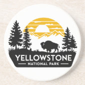 Activiteiten in de omgeving van Yellowstone Nation Zandsteen Onderzetter (Voorkant)
