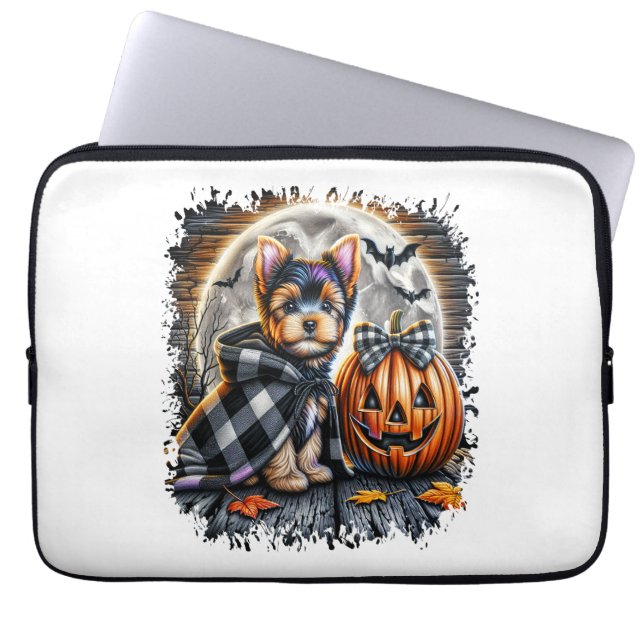 Activiteiten in de omgeving van Yorkie Dog Hallowe Laptop Sleeve (Voorkant)