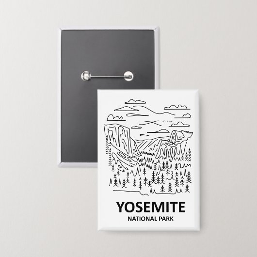 Activiteiten in de omgeving van Yosemite National  Button (Voorkant / Achterkant)