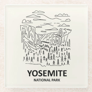 Activiteiten in de omgeving van Yosemite National  Glazen Onderzetter