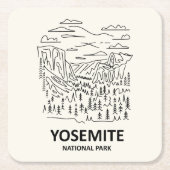 Activiteiten in de omgeving van Yosemite National  Kartonnen Onderzetters (Voorkant)