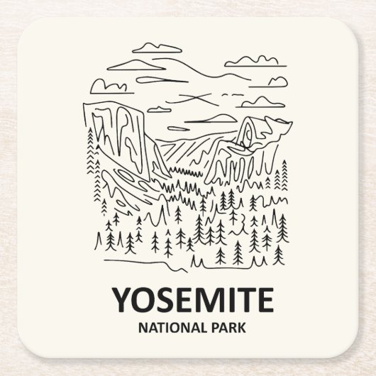 Activiteiten in de omgeving van Yosemite National Kartonnen Onderzetters (Voorkant)