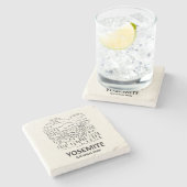 Activiteiten in de omgeving van Yosemite National Stenen Onderzetter (Zijkant)