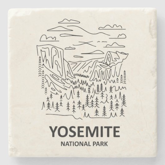 Activiteiten in de omgeving van Yosemite National Stenen Onderzetter (Voorkant)
