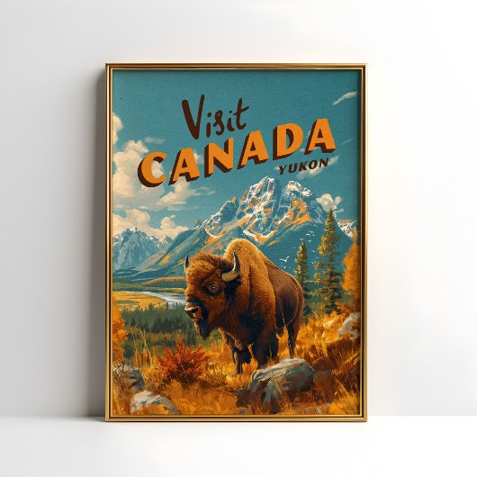 Activiteiten in de omgeving van Yukon Bison Poster