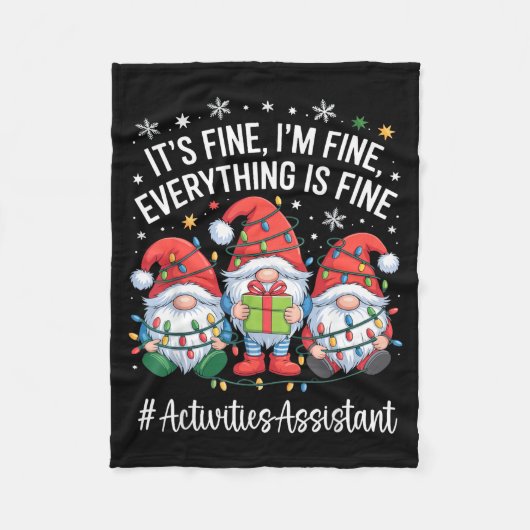 Activiteiten Istant Gnome Alles Is Goed Christm Fleece Deken (Voorkant)