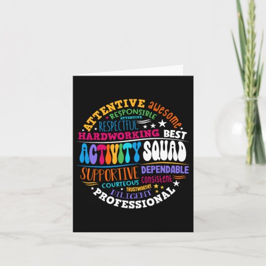 Activiteiten Squad Instant Team Professionals Week Kaart (Voorkant)