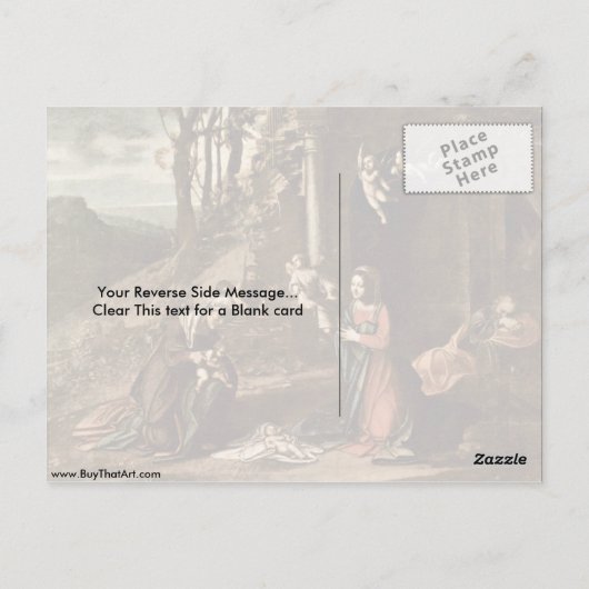 Activiteiten van Antonio Allegri da Correggio Briefkaart (Achterkant)