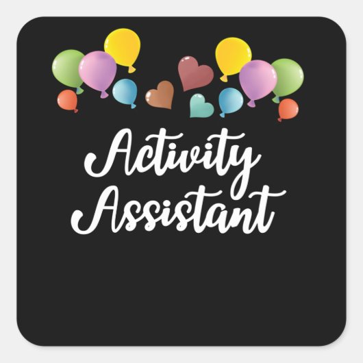 Activiteitenassistent-coördinator Vierkante Sticker (Voorkant)