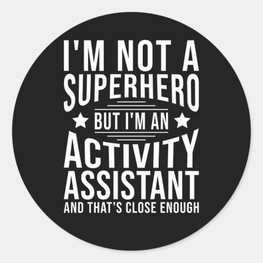 Activiteitenassistent Ronde Sticker (Voorkant)