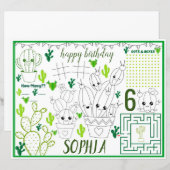 Activiteitenblad van Cactus, Cactus placemats (Voorkant / Achterkant)