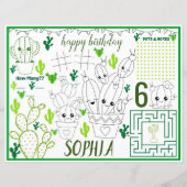 Activiteitenblad van Cactus, Cactus placemats (Voorkant)