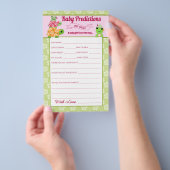 Activiteitenblad voor de voorspelling van Baby sho Flyer (Hand)