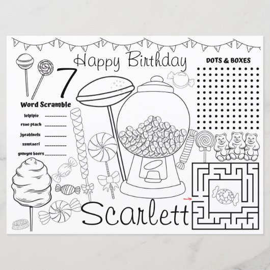 Activiteitenbladen voor kandyland, andyland placem (Voorkant)