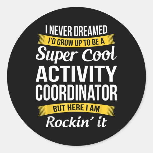 Activiteitencoördinator Week van de Professionals Ronde Sticker (Voorkant)