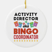 Activiteitendirecteur ook bekend als Bingo Coordin Keramisch Ornament (Achterkant)