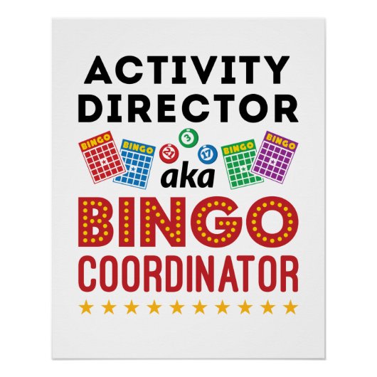 Activiteitendirecteur ook bekend als Bingo Coordin Perfect Poster (Voorkant)