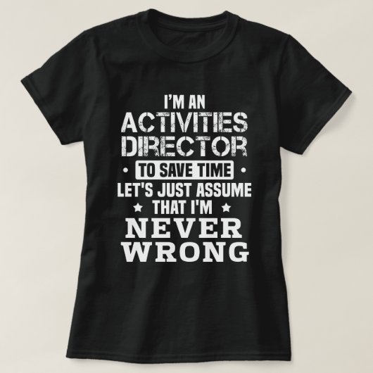 Activiteitendirecteur T-shirt (Design voorkant)