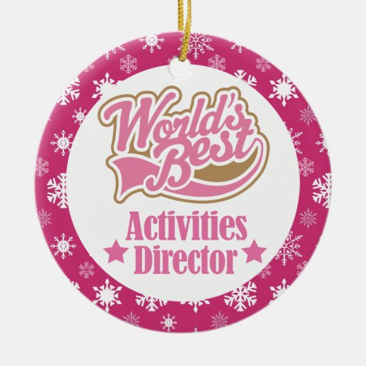 Activiteitendirecteur (Wereld Beste) siercadeau Keramisch Ornament (Voorkant)
