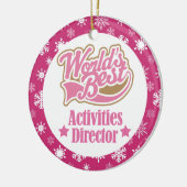 Activiteitendirecteur (Wereld Beste) siercadeau Keramisch Ornament (Links)