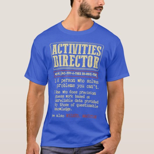 Activiteitendirecteur Woordtermijn T-shirt (Voorkant)
