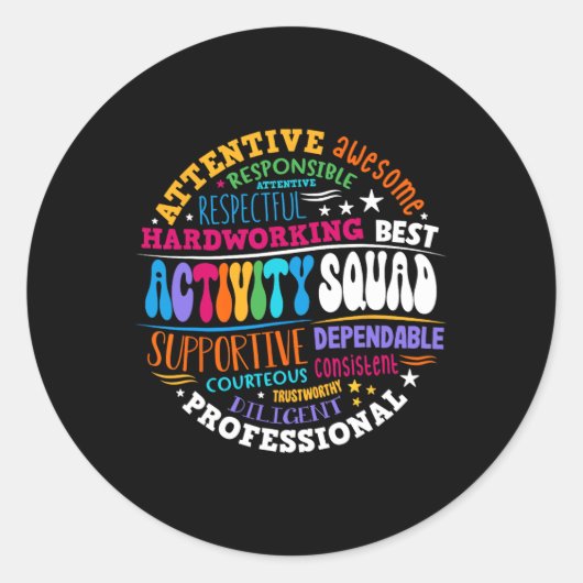 Activiteitenteam Directe Team Professionals Week D Ronde Sticker (Voorkant)