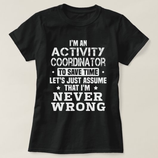 Activiteitscoördinator T-shirt (Design voorkant)
