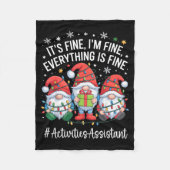 Activities Istant Gnome Everything Is Fine Christm Fleece Deken (Voorkant)