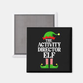 Activity Director Elf Family Matching Group Funny Magneet (Voorkant / Achterkant)