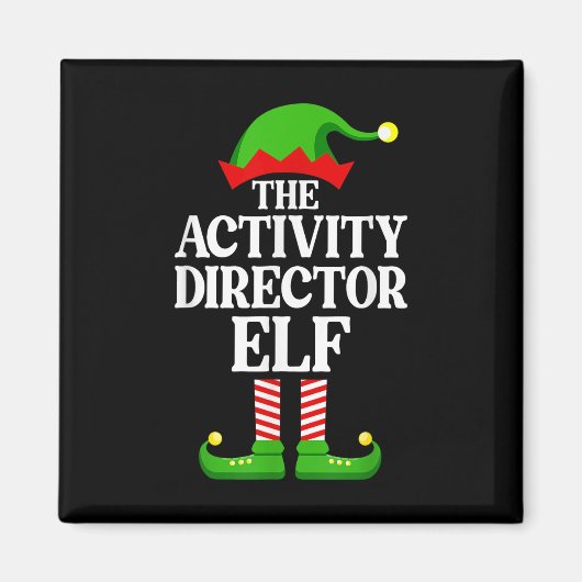 Activity Director Elf Family Matching Group Funny Magneet (Voorkant)