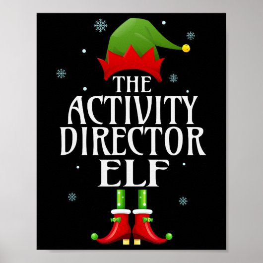 Activity Director Elf Xmas Funny Family Matching C Poster (Voorkant)