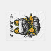 Activity Director Messy Hair Woman Bun Sunflower H Fleece Deken (Voorkant (Horizontaal))