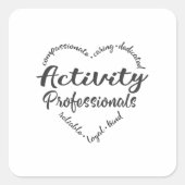 Activity Professional, Activiteitendirecteur Vierkante Sticker (Voorkant)