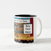 Actor Cartoon door PrintedPerfection.com Two-Tone  Tweekleurige Koffiemok (Voorkant rechts)