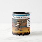 Actor Cartoon door PrintedPerfection.com Two-Tone  Tweekleurige Koffiemok (Center)