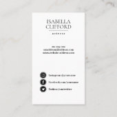 Actor Dancer Model Verticale foto Sociale media Visitekaartje (Achterkant)