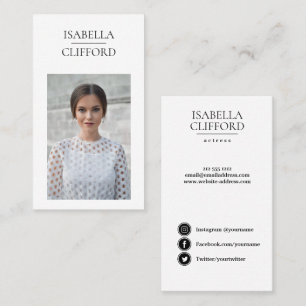 Actor Dancer Model Verticale foto Sociale media Visitekaartje