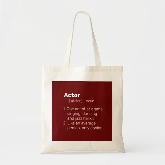 Actor definitie tote bag (Voorkant)