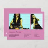 Actor en model 2 — Roze koppen Comp Briefkaart (Voorkant / Achterkant)