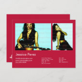 Actor en model 2 — Shot Red Headshot Comp Briefkaart (Voorkant / Achterkant)