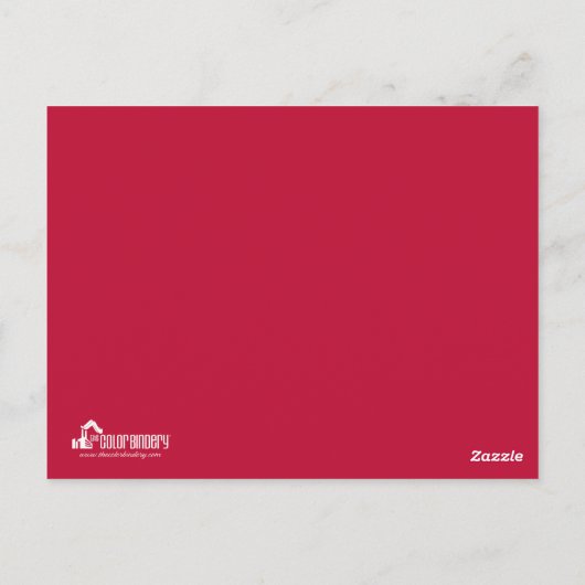 Actor en model 2 — Shot Red Headshot Comp Briefkaart (Achterkant)