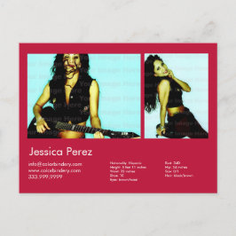 Actor en model 2 — Shot Red Headshot Comp Briefkaart